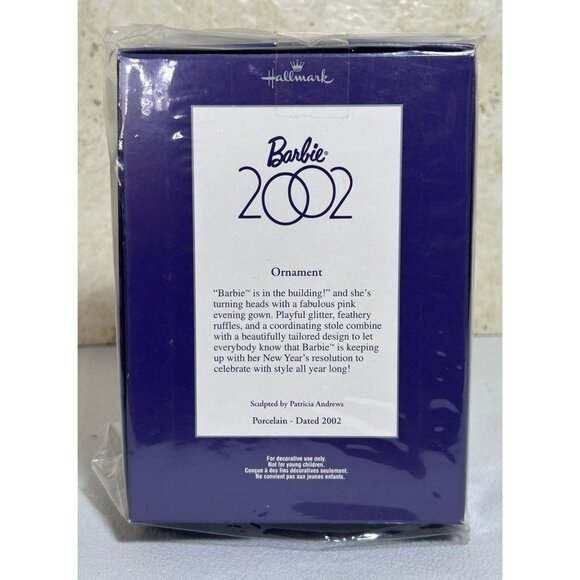 2002 Hallmark Keepsake Club Exclusive Barbie Porcelain Ornament - NIB - Picture 4 of 5